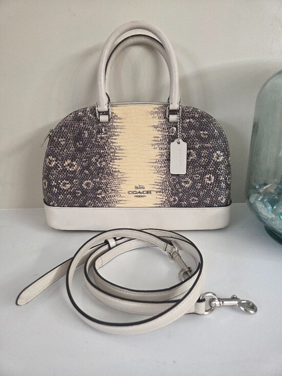 Coach Handbags - Coach Mini Sierra Satchel - snakeskin embossed leather